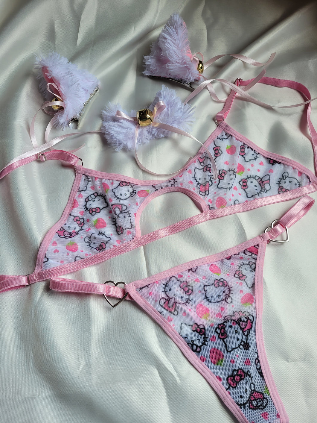 Set HELLO KITTY BLANCO ROSA